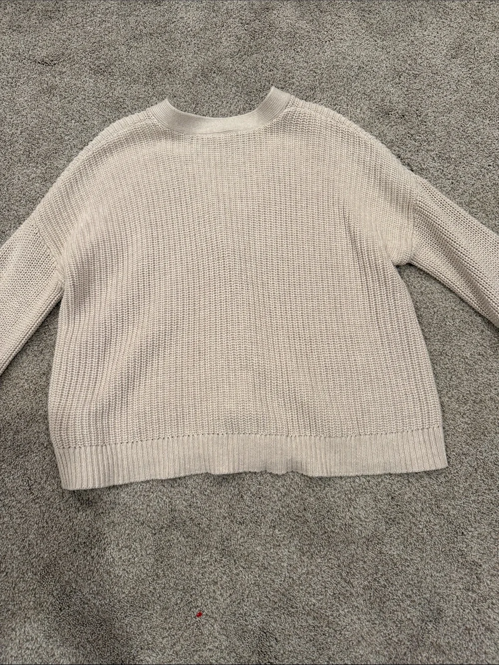 GAP Neutral Cream Button-Front Knit Cardigan